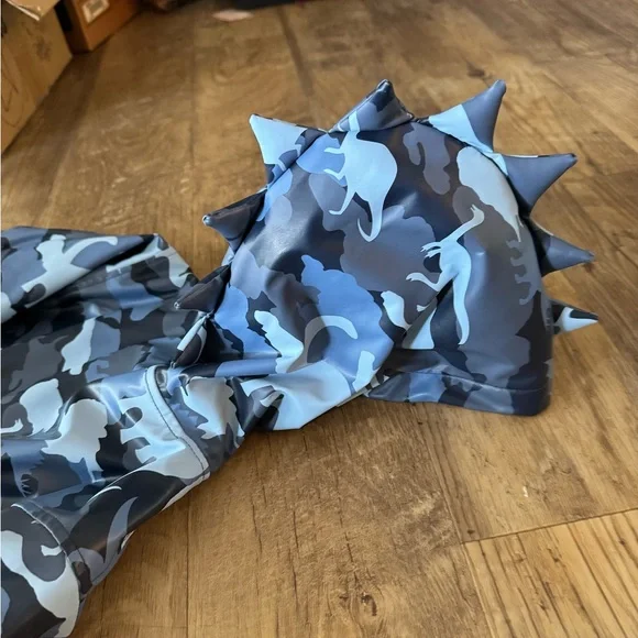 EUC Kitestrings Dinosaur raincoat, size 4 dress like a Dino blue - Picture 3 of 3